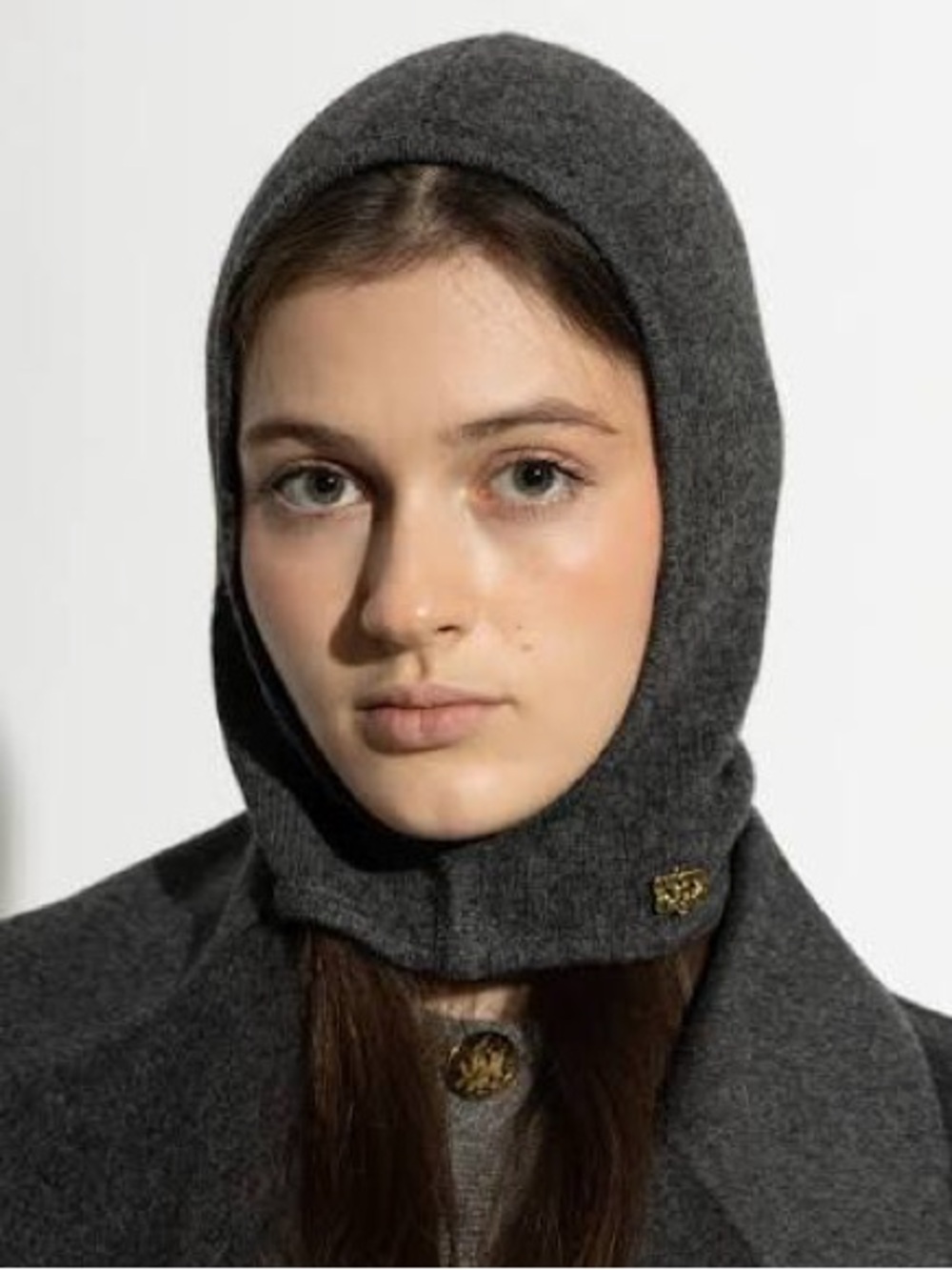 Ganni Women's Gray Balaclava Hat one size BNWT